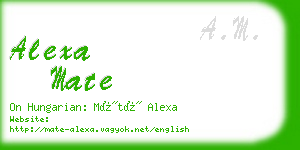 alexa mate business card